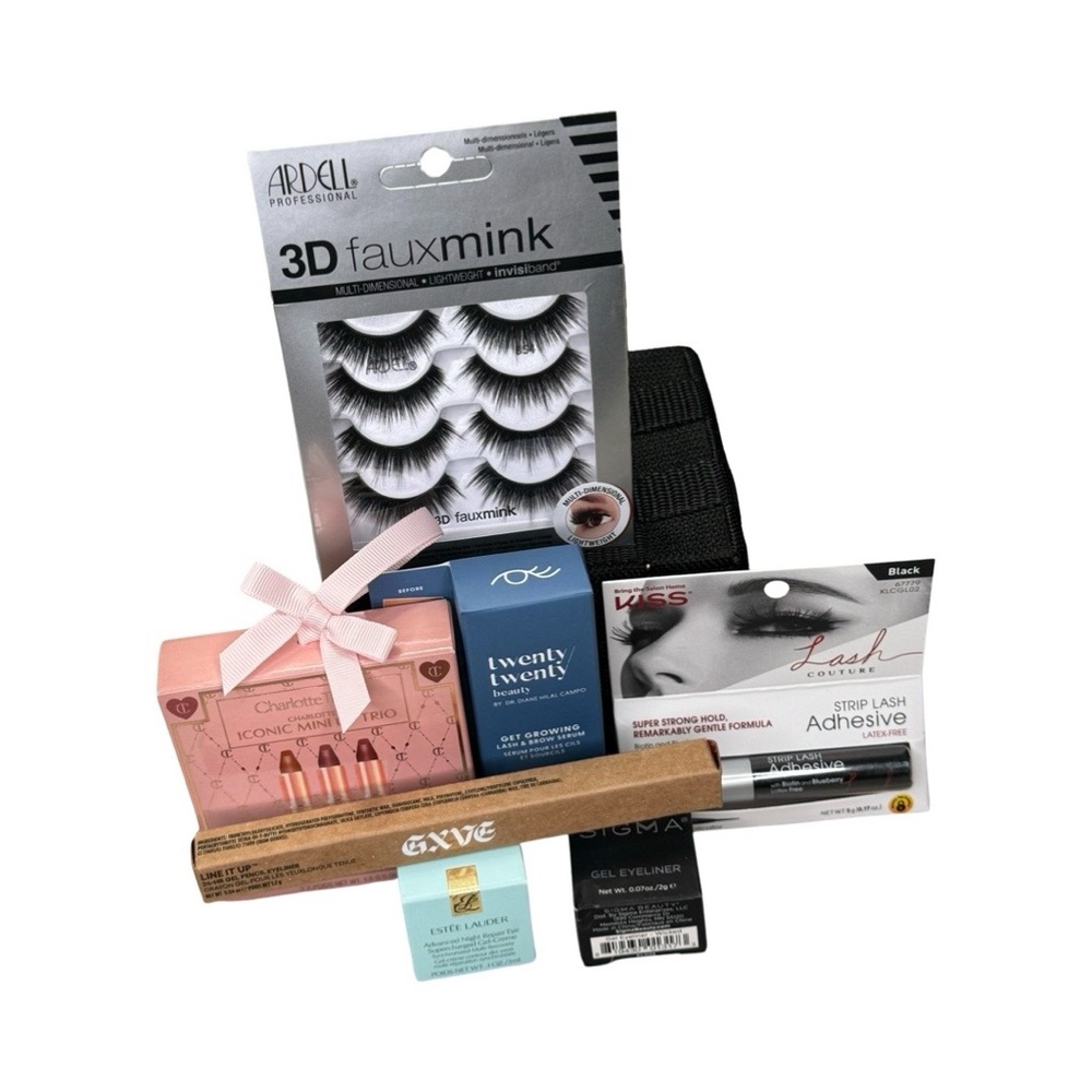 (NWT) Beauty Bundle:  20/20 Lash serum, GXVE, Charlotte Tilbury, Ardell & More!
